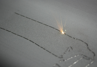 Additive manufacturing of the NextGen space frame nodes on an X line 1000R from Concept Laser 