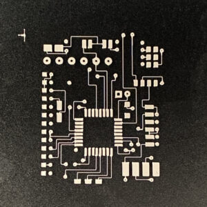 An example of silver ink pcb on glass.